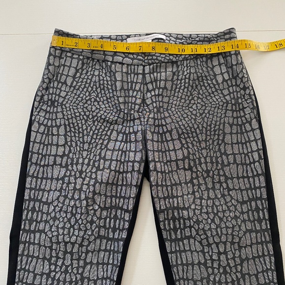 Diane von Furstenberg DVF Alexis Jacquard Alligator Pants Nightfall Size 2 - Picture 13 of 16